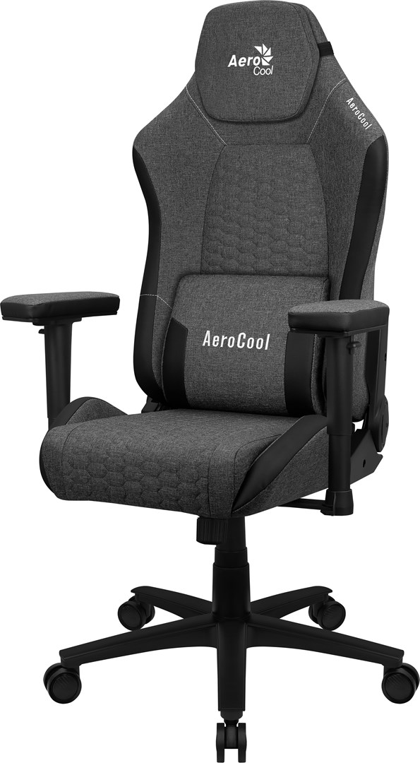 aerocool crownashbk ergonomic gaming chair adjustable cushions aeroweave technology black