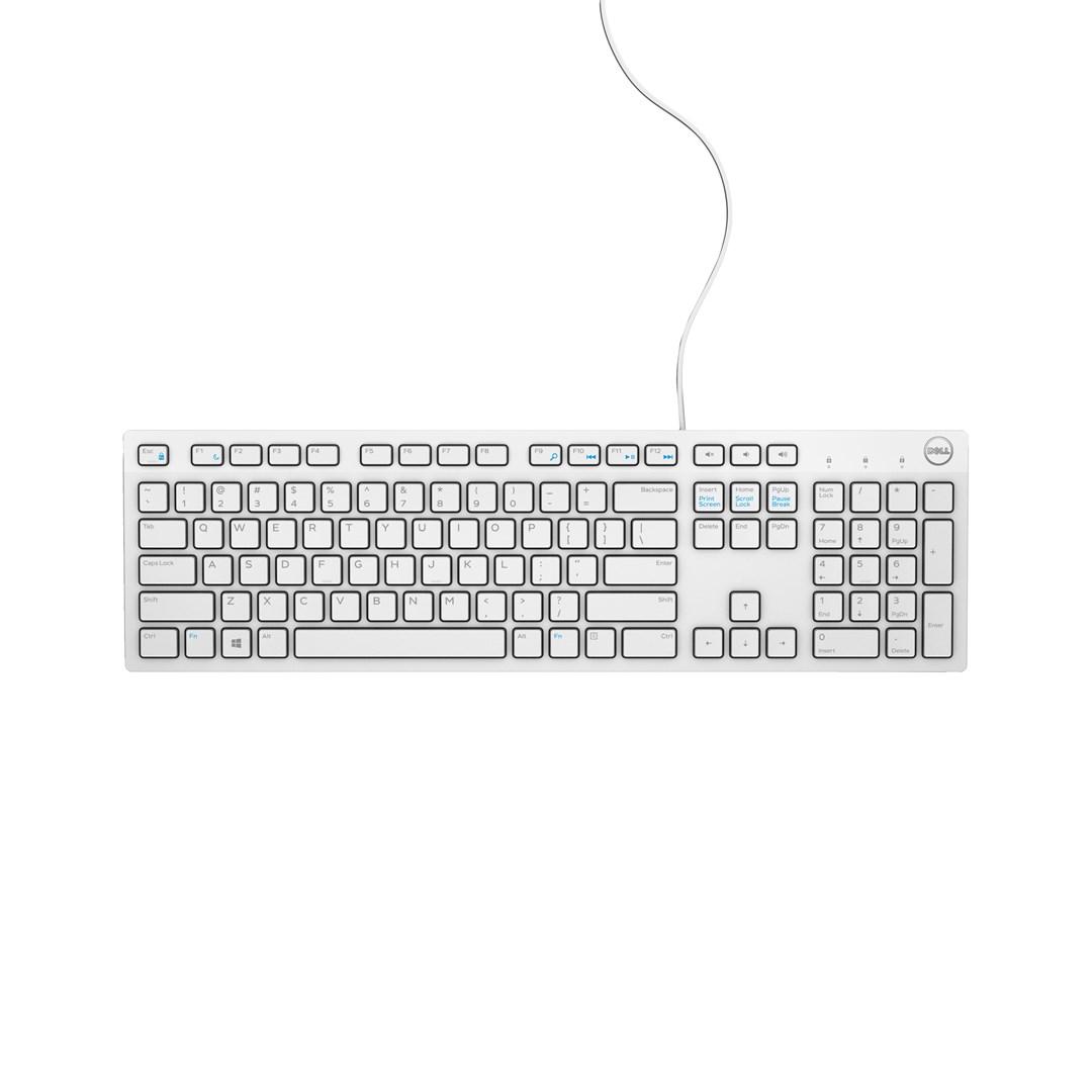 dell kb216 keyboard usb qwerty us international white