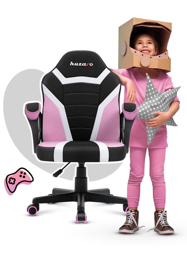 gaming chair for children huzaro ranger 1 0 pink mesh 2