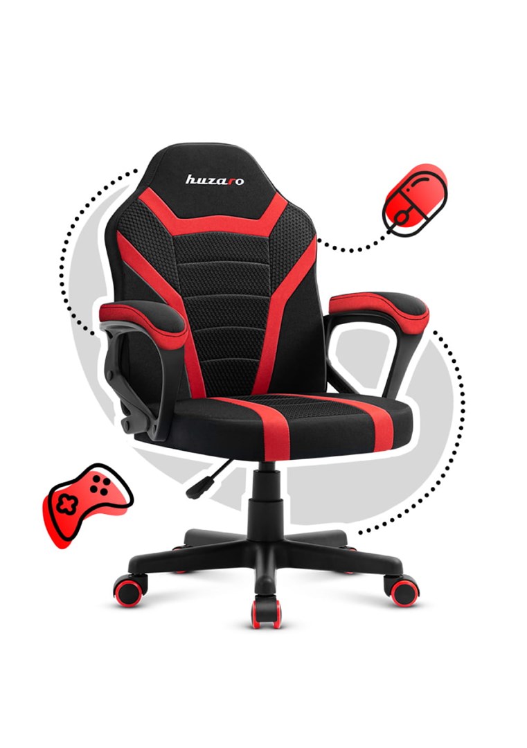 gaming chair for children huzaro ranger 1 0 red mesh black red 3