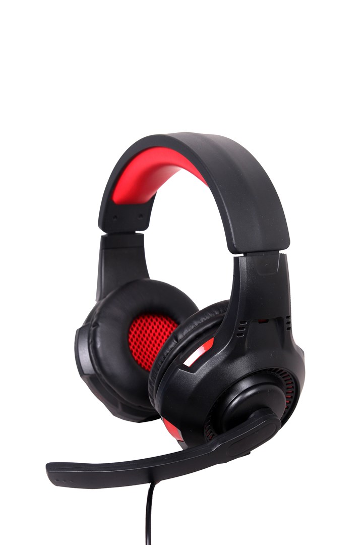 gembird ghs u 5 1 01 headphones headset wired head band gaming black red
