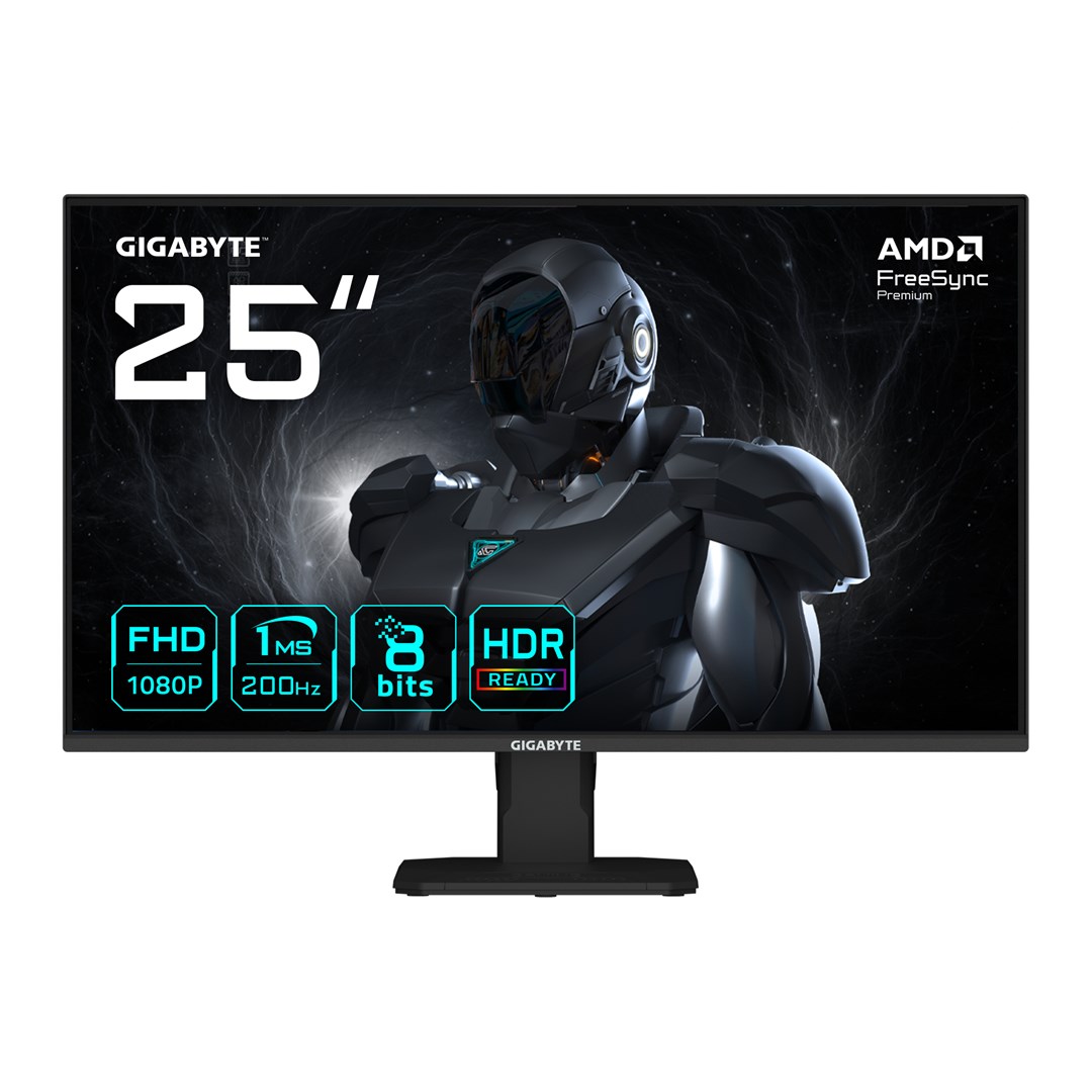 gigabyte gs25f2 25 fhd gaming monitor 1920 x 1080 200hz 1ms 300 cd m2 display hdr 10 hdmi 2 0 displayport 1 4