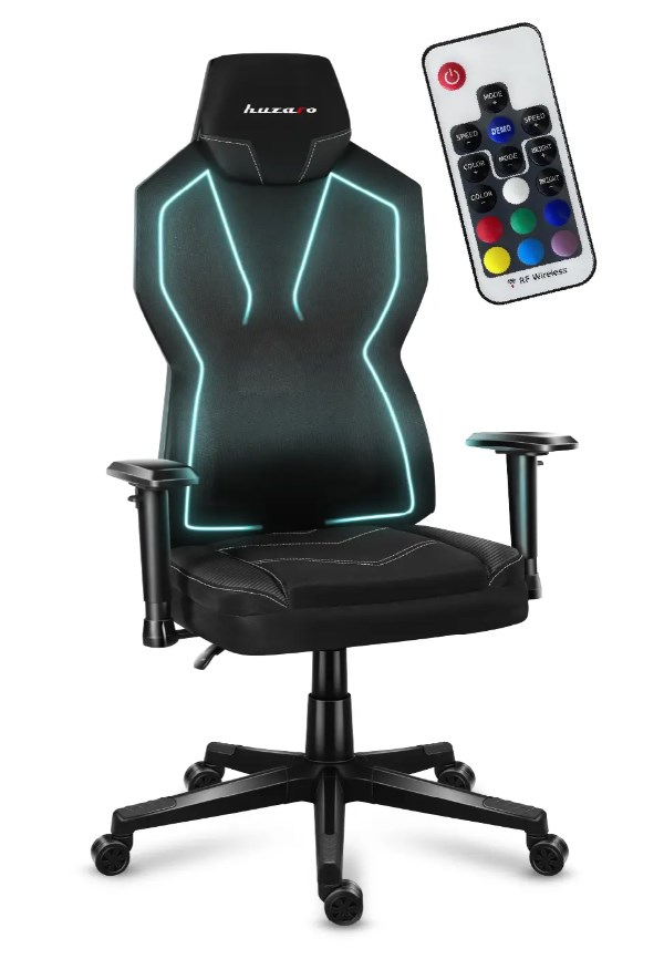 huzaro combat 6 2 black rgb gaming chair