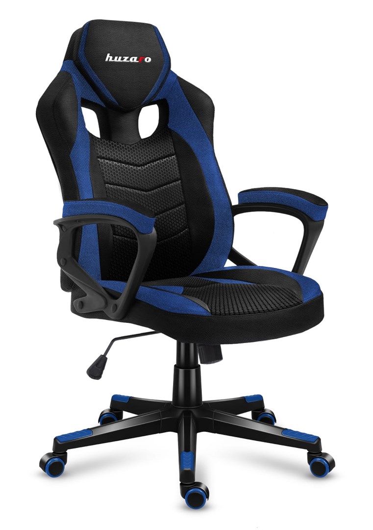 huzaro force 2 5 blue mesh gaming armchair mesh seat black blue
