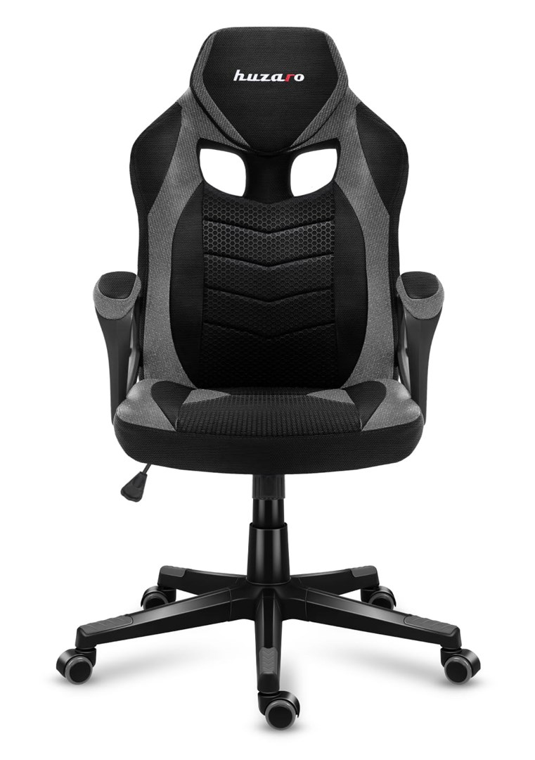 huzaro force 2 5 grey mesh gaming armchair mesh seat black grey 2