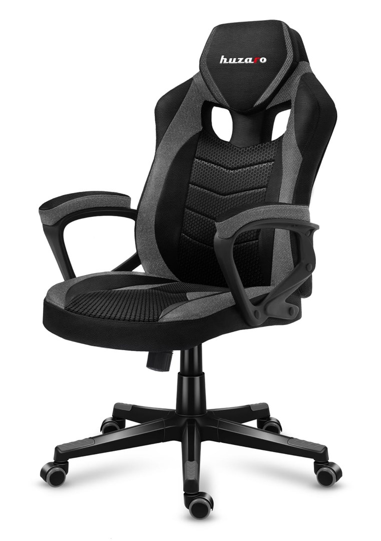 huzaro force 2 5 grey mesh gaming armchair mesh seat black grey 3