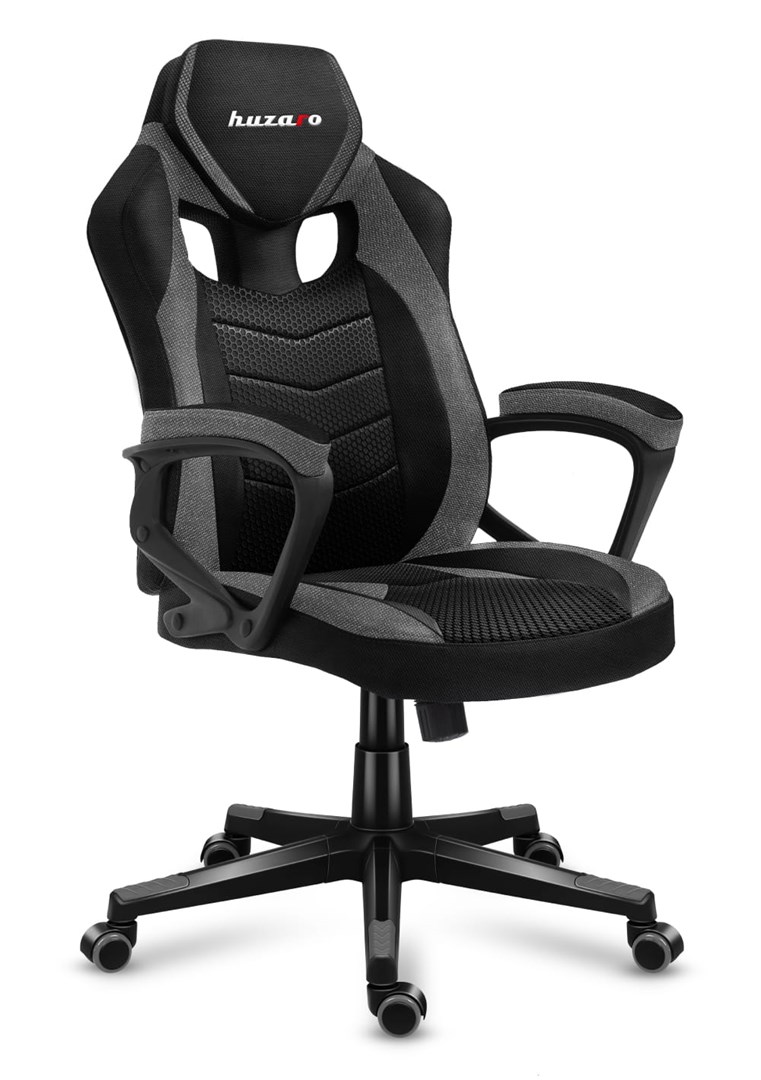 huzaro force 2 5 grey mesh gaming armchair mesh seat black grey
