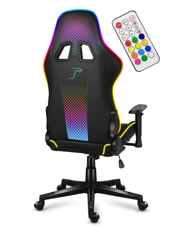 huzaro force 6 3 pc gaming chair bucket cradle seat black multicolour