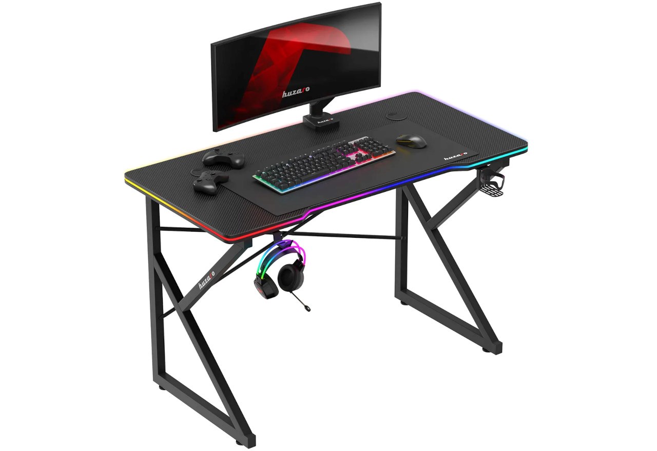 huzaro hero 1 7 rgb black gaming table 2