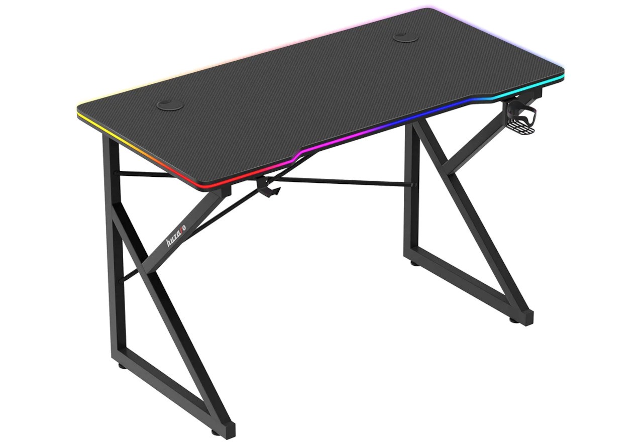 huzaro hero 1 7 rgb black gaming table