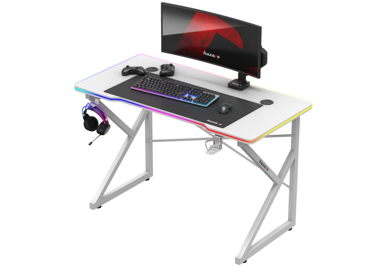 huzaro hero 1 7 rgb white gaming table 2