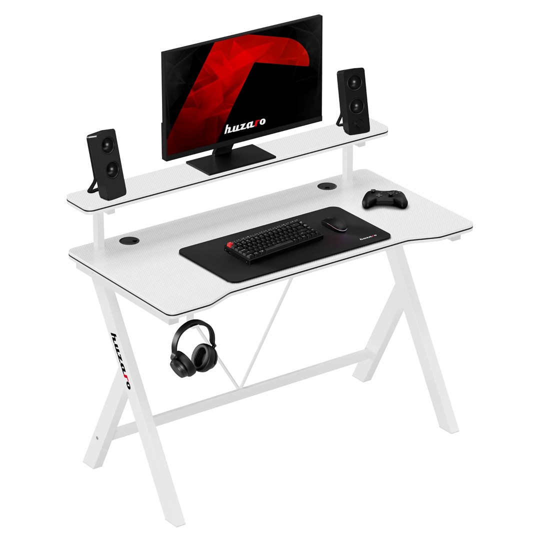 huzaro hero 1 9 white gaming desk 2