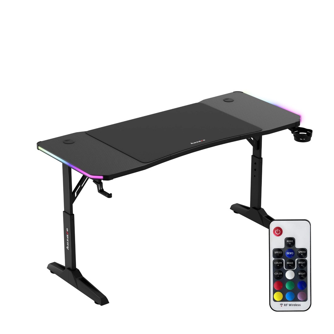 huzaro hero 3 6 rgb black gaming desk