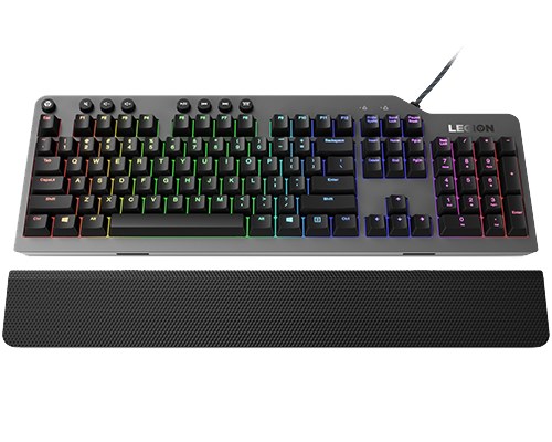 lenovo legion k500 keyboard gaming usb qwerty us english black grey