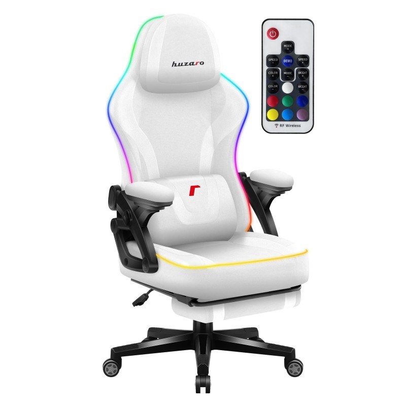 rgb white mesh gaming chair 1