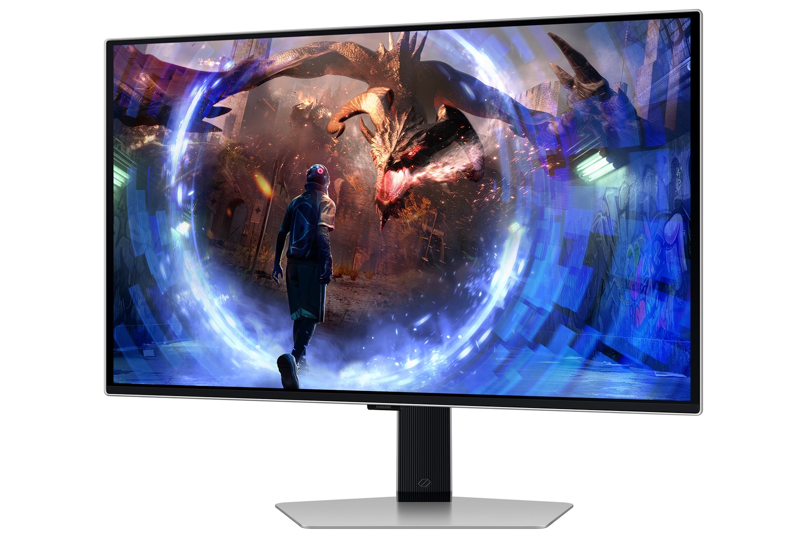 samsung g60sd computer monitor 68 6 cm 27 2560 x 1440 pixels quad hd oled silver 2