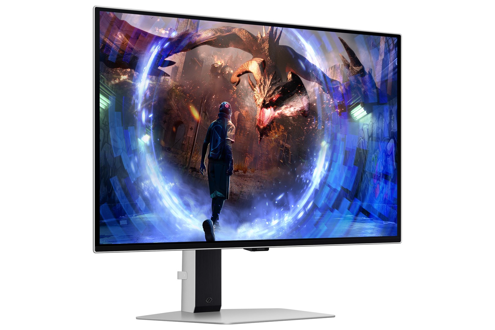 samsung g60sd computer monitor 68 6 cm 27 2560 x 1440 pixels quad hd oled silver 3