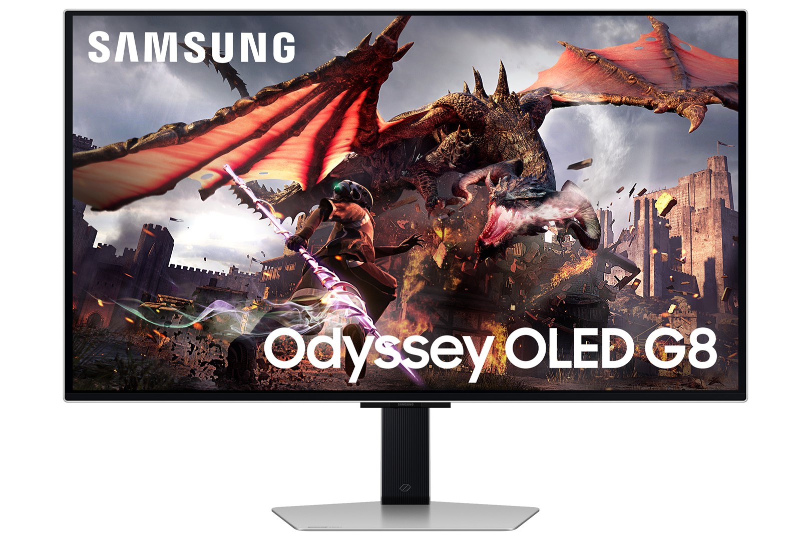 samsung g80sd computer monitor 81 3 cm 32 3840 x 2160 pixels 4k ultra hd oled silver