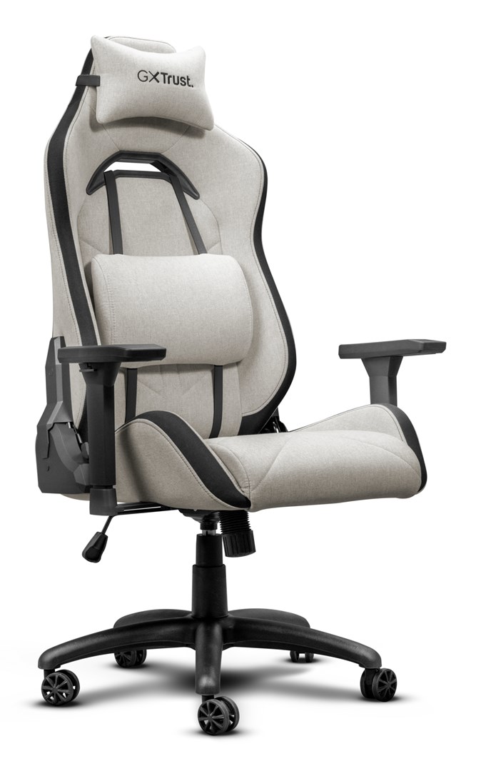 trust 25532 video game chair pc gaming chair padded seat beige