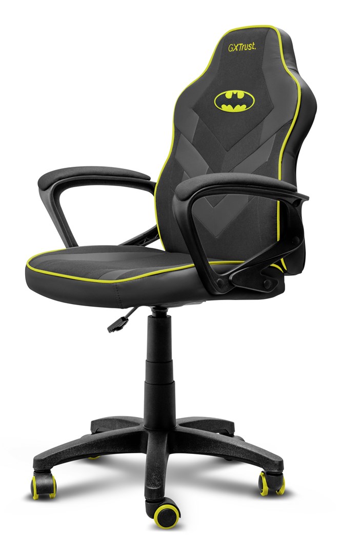trust 25786 video game chair pc gaming chair padded seat black yellow
