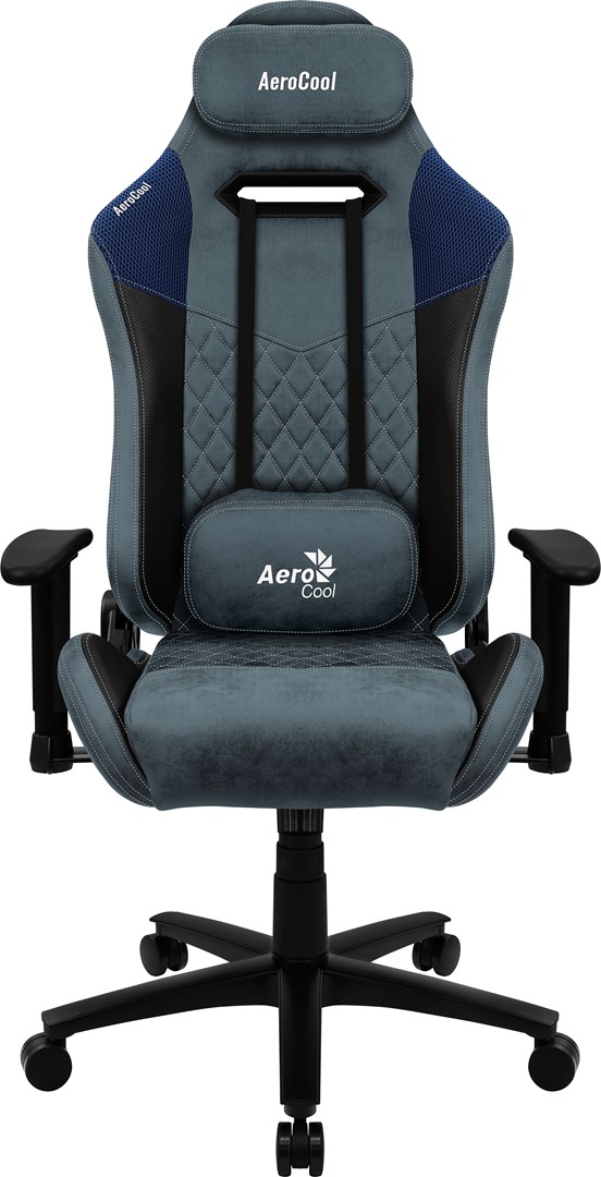 aerocool duke aerosuede universal gaming chair blackblue