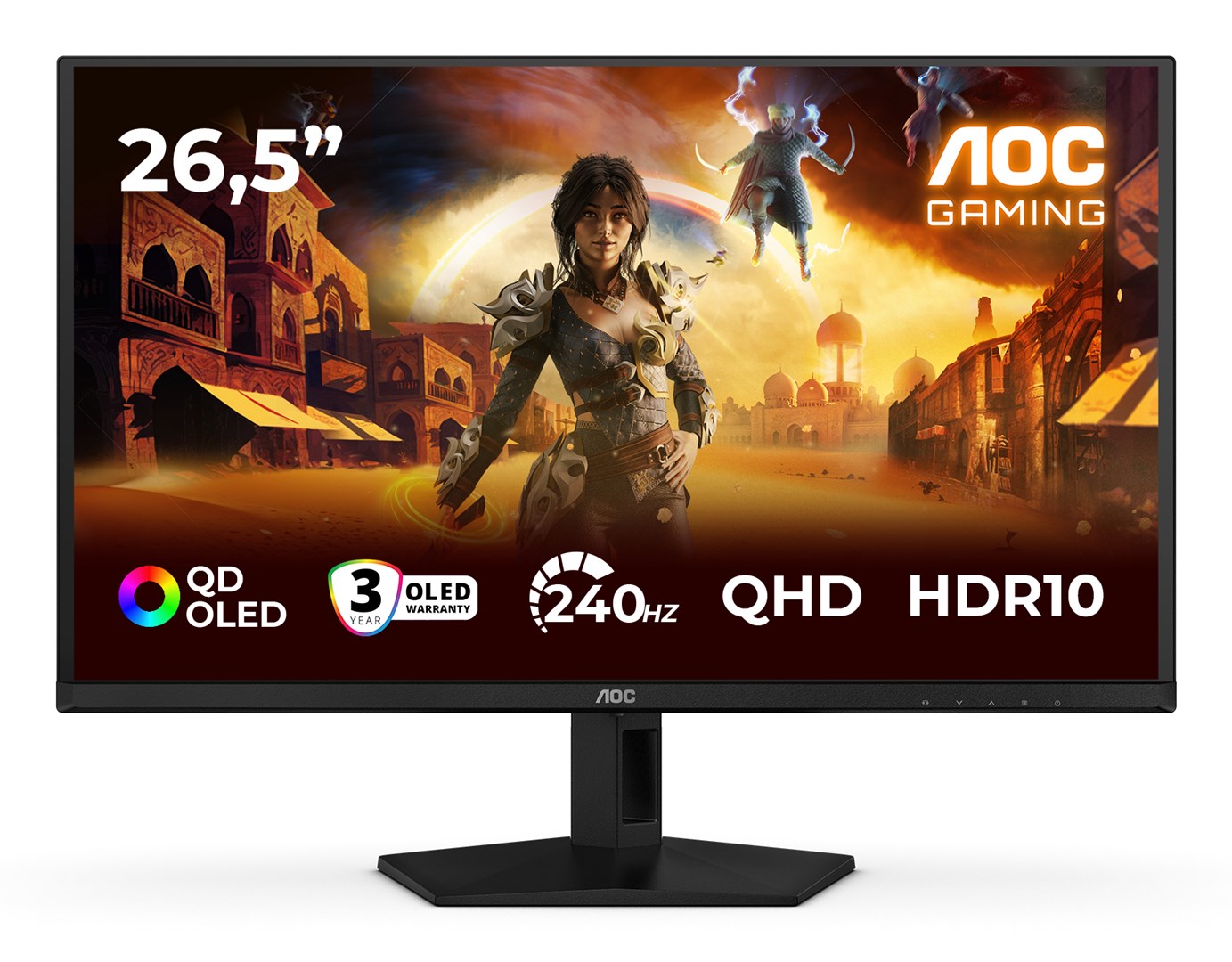 aoc g4 q27g41zdf computer monitor 67 3 cm 26 5 2560 x 1440 pixels quad hd qd oled black red