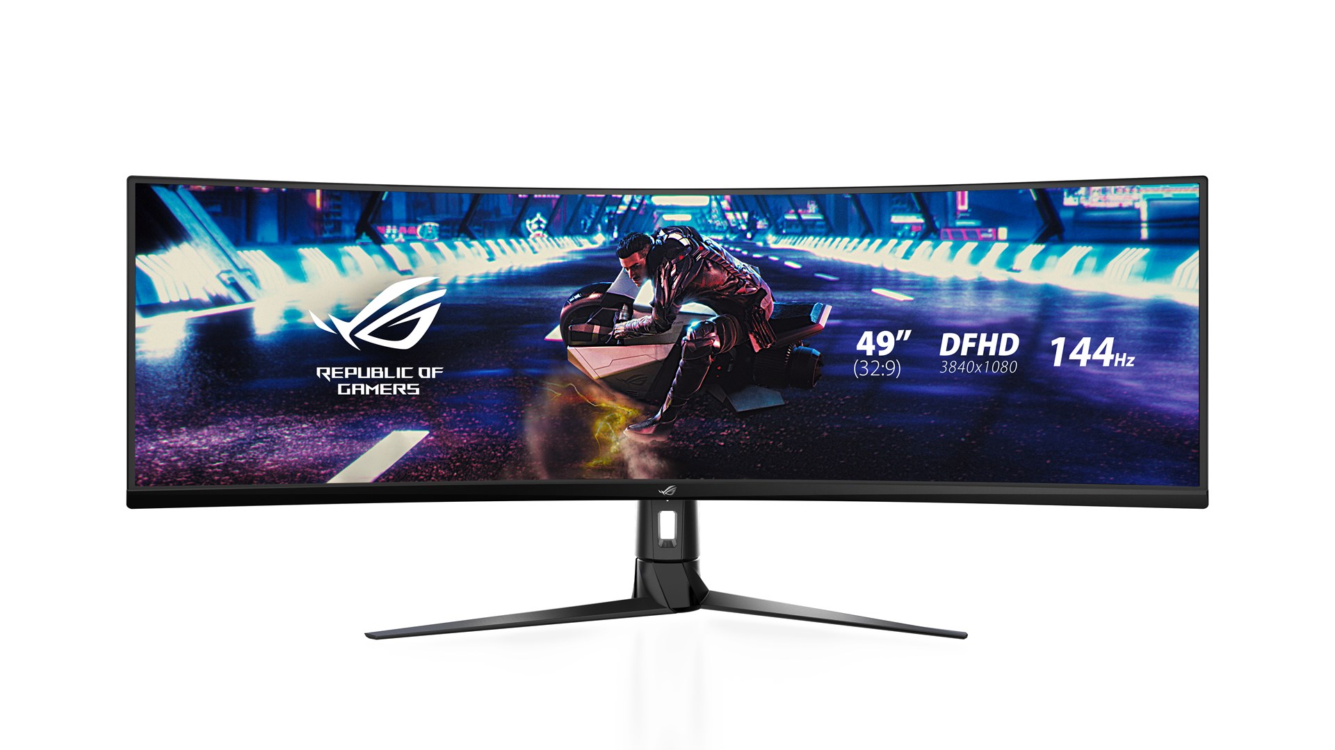 asus rog strix xg49vq computer monitor 124 5 cm 49 3840 x 1080 pixels ultrawide full hd led black