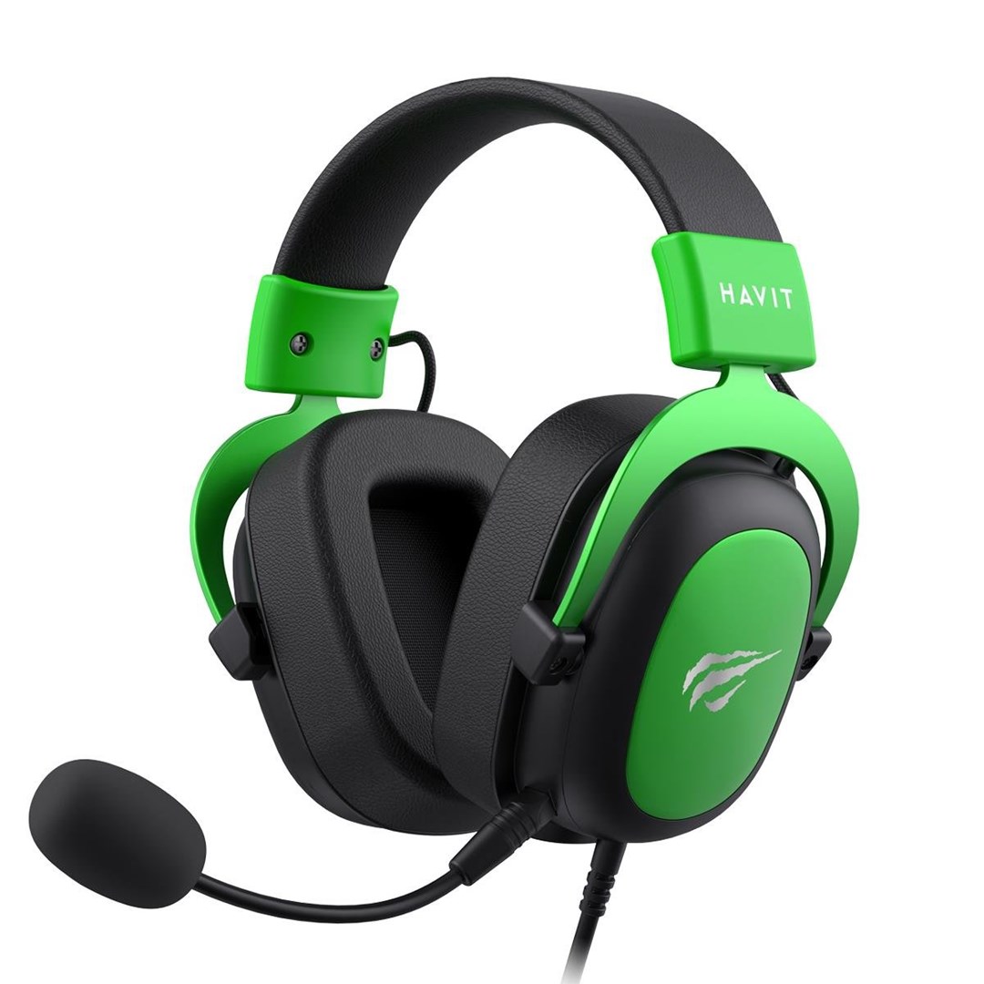 havit h2002d headset wired head band gaming black green