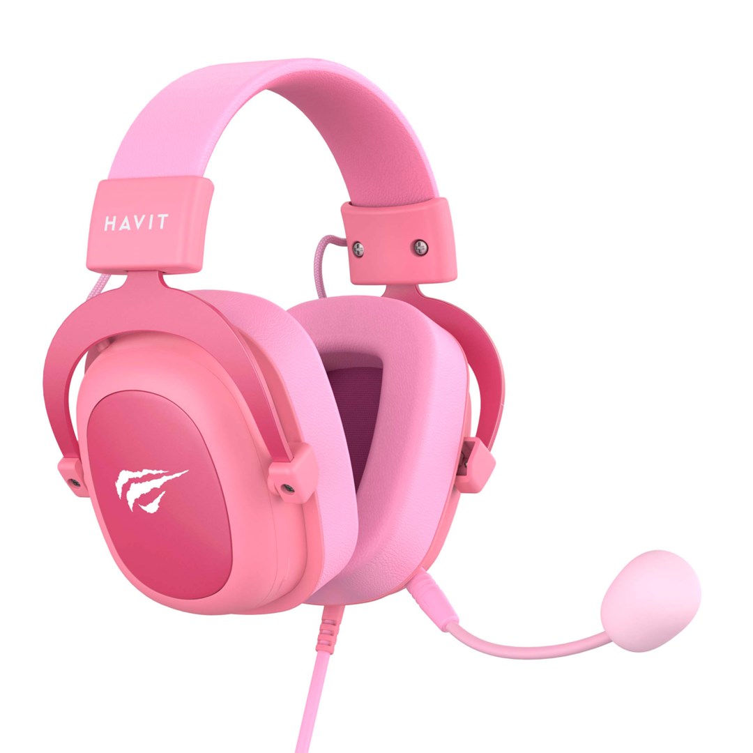 havit h2002d headset wired head band gaming pink