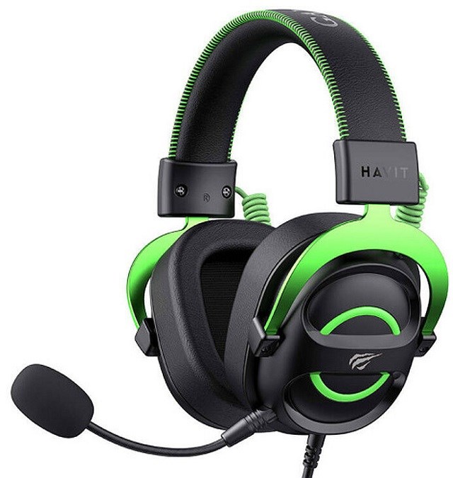 havit h2002e gaming headphones black and green