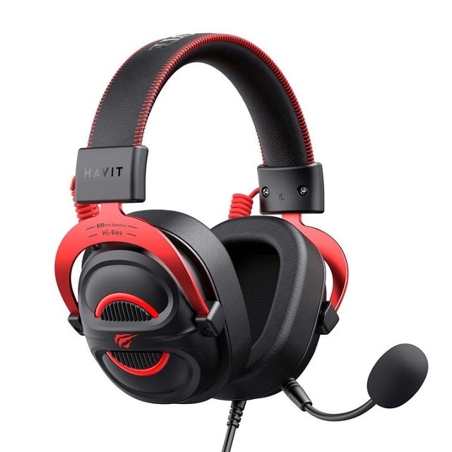 havit h2002e pro headset wired head band gaming black red