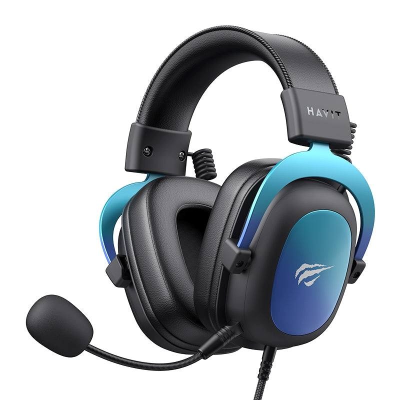 havit h2002u pro bluetooth gaming headphones black and blue