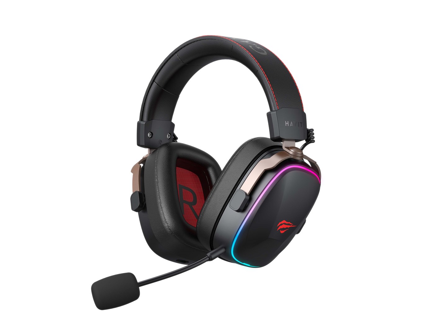 havit h2039bg gaming headphones red