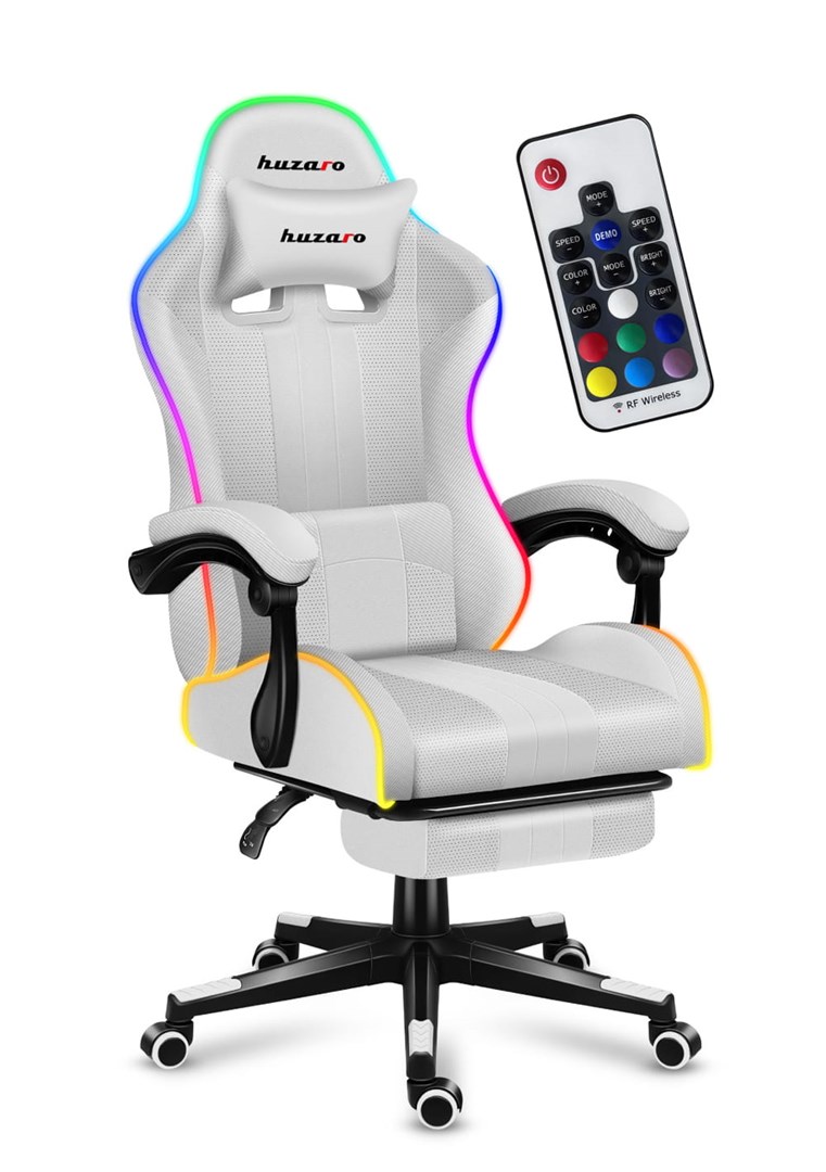 huzaro force 4 7 rgb white gaming chair