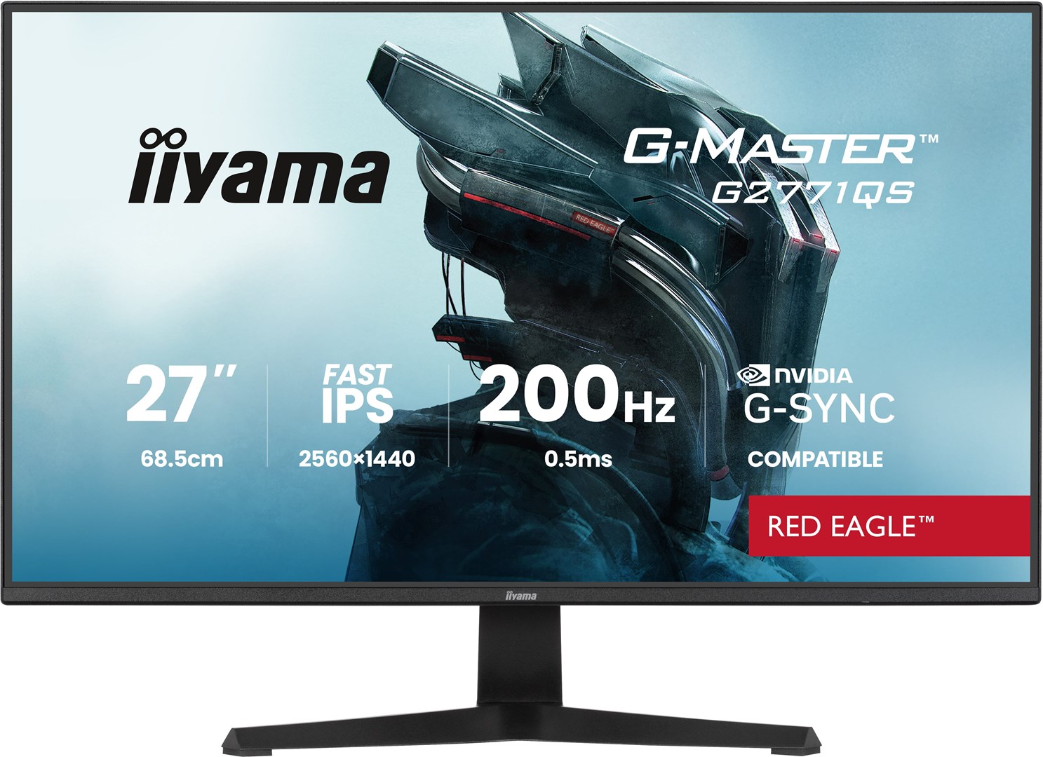 iiyama g master g2771qs b1 computer monitor 68 6 cm 27 2560 x 1440 pixels wide quad hd black