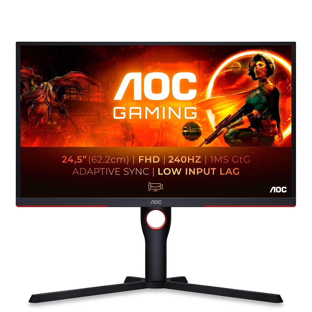 aoc g3 25g3zm bk computer monitor 62 2 cm 24 5 1920 x 1080 pixels full hd black red