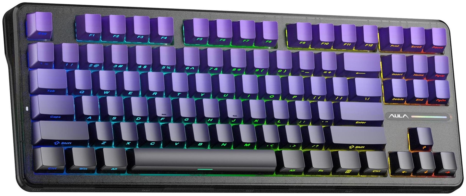 aula gasket f87 pro keyboard black purple graywoodv4 rgb 2