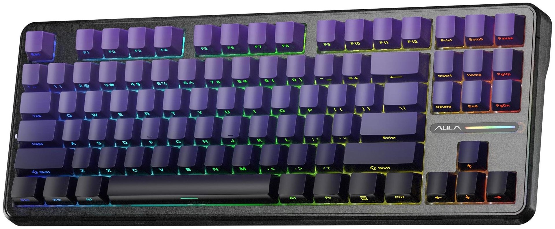 aula gasket f87 pro keyboard black purple graywoodv4 rgb 3