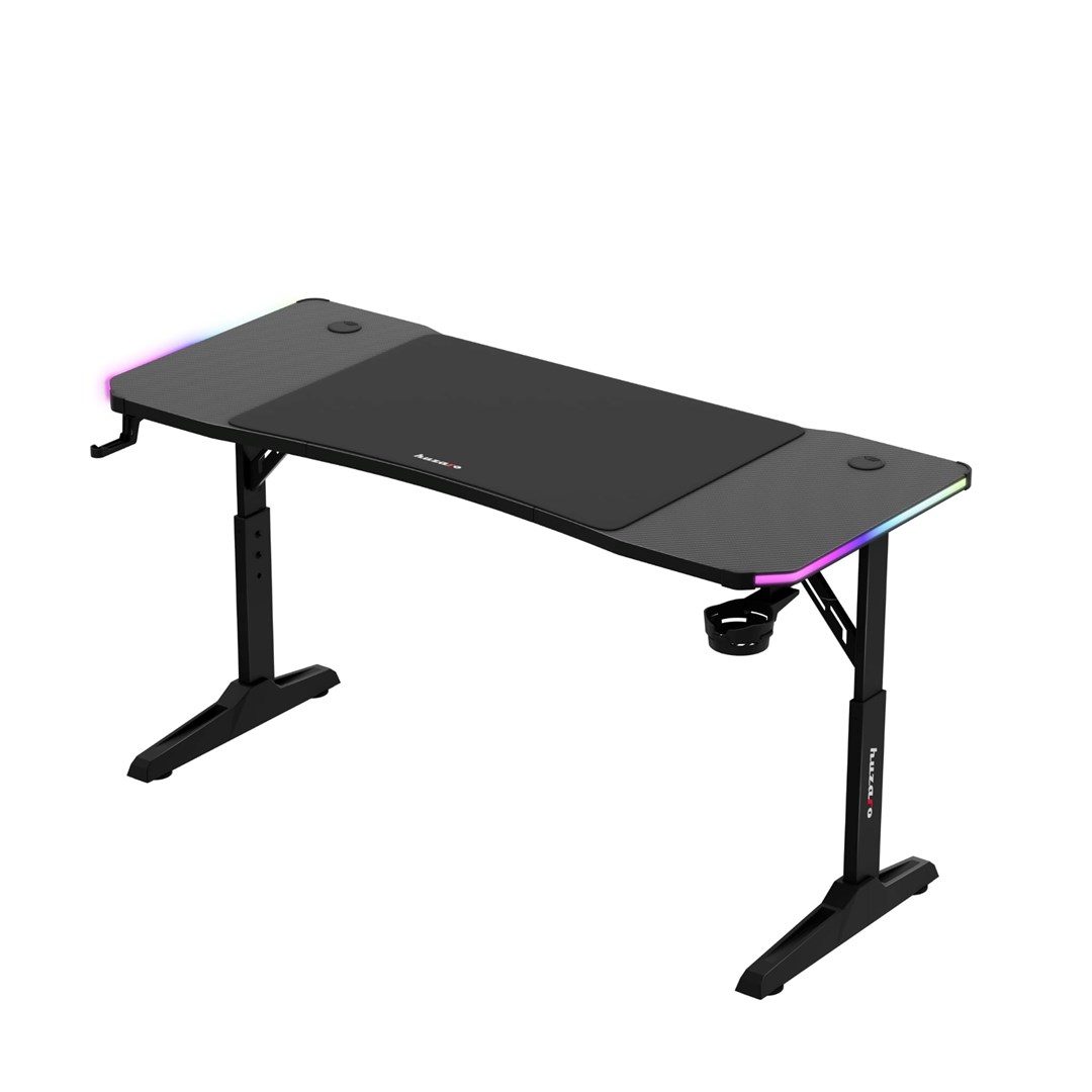 huzaro hero 3 6 rgb black gaming desk 3