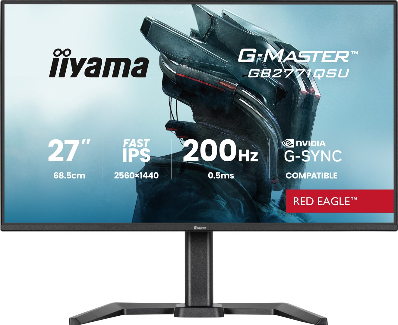 iiyama g master gb2771qsu b1 computer monitor 68 6 cm 27 2560 x 1440 pixels wide quad hd black