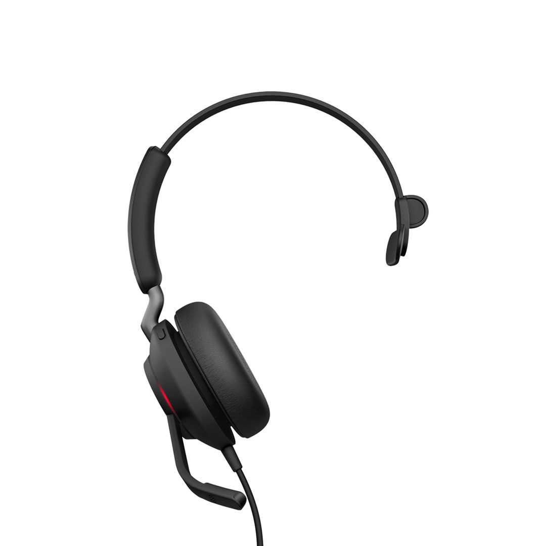 jabra evolve2 40 ms mono usb a wired over ear headphones black