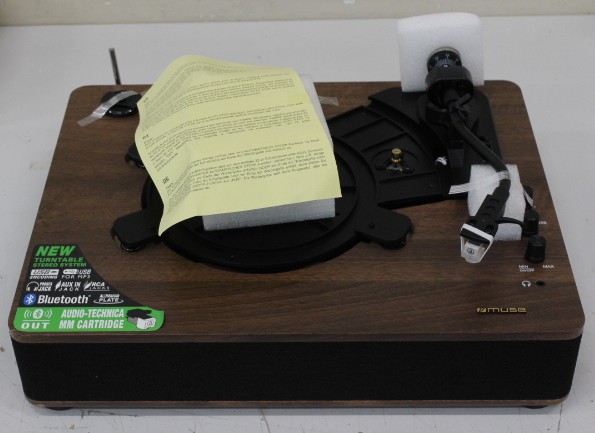 muse turntable stereo system with bluetooth out mt 107 bto