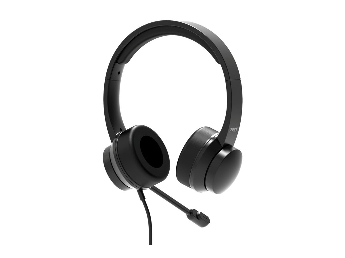 port connect usb comfortable stereo office microphone headset 3