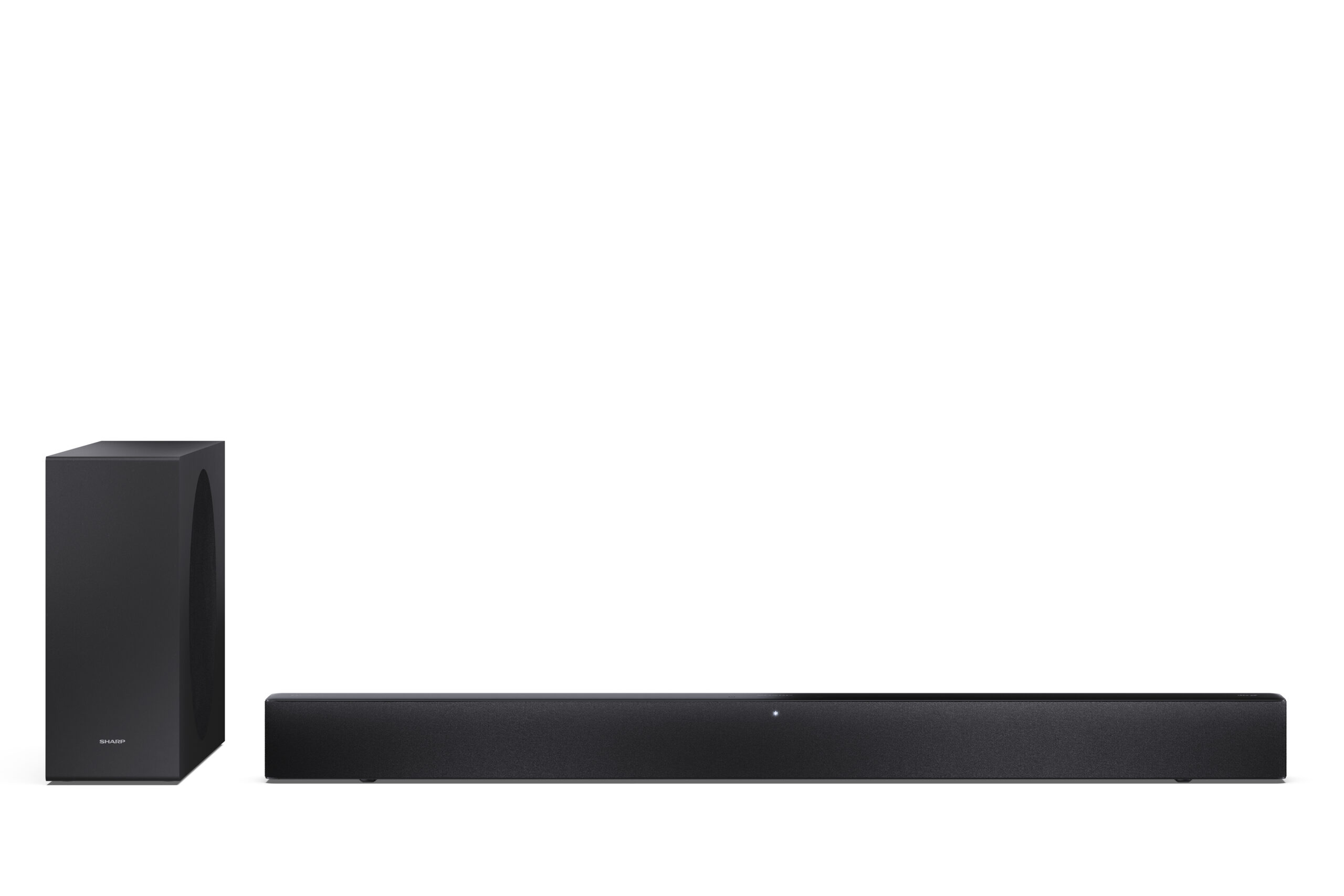 sharp 2 1 dolby atmos dts virtualx soundbar with slim wireless subwoofer ht sbw310
