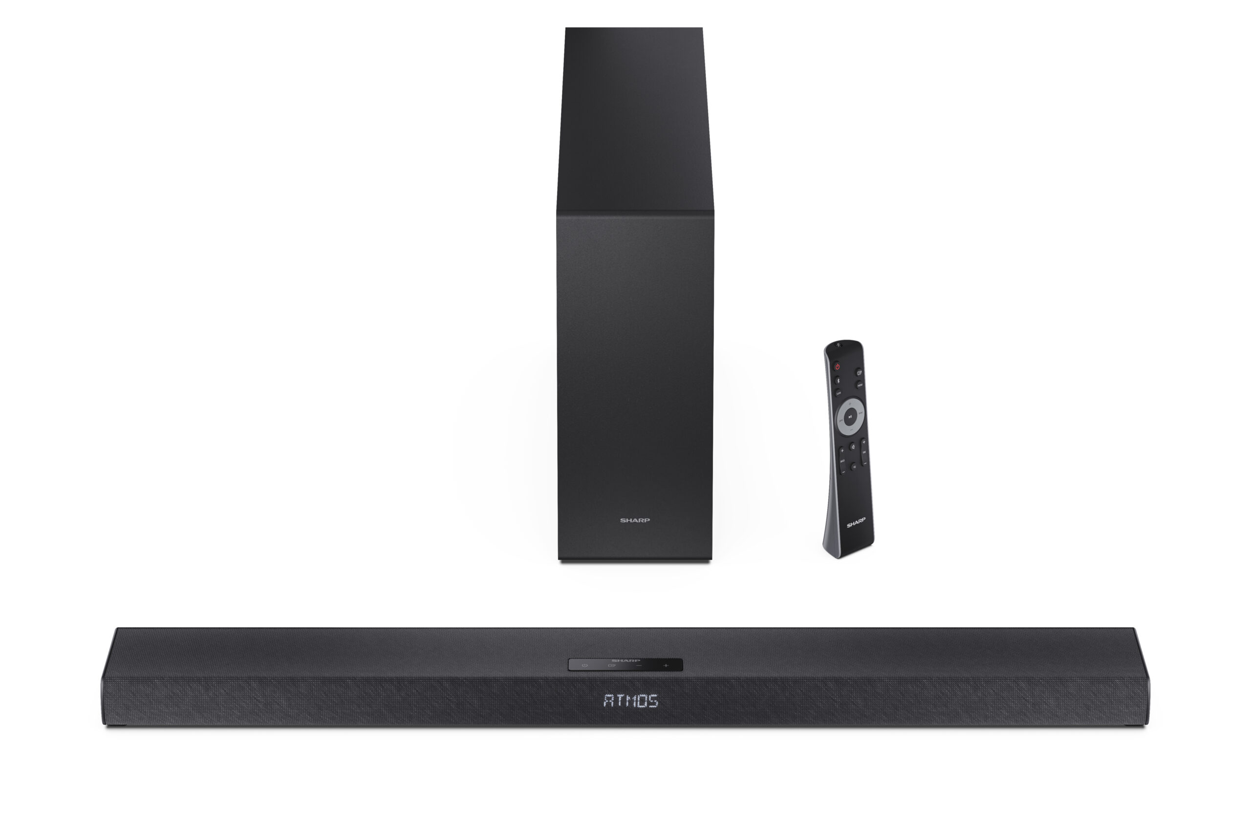 sharp 2 1ch ultra slim dolby atmos dts virtual x soundbar with wireless subwoofer ht sbw320 2