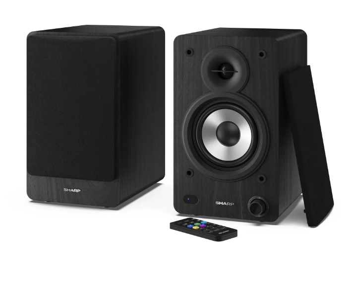 sharp speakers cp ss30bk bookshelf