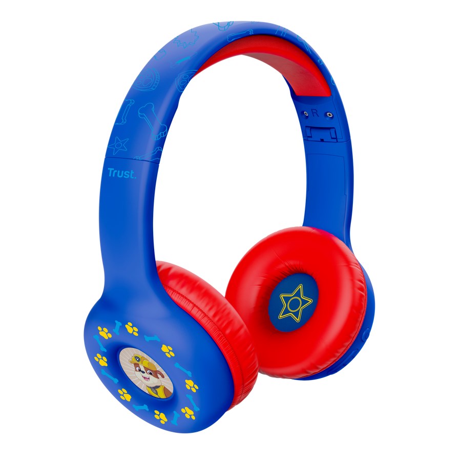 trust nouna wireless paw patrol childrens headphones blue 3
