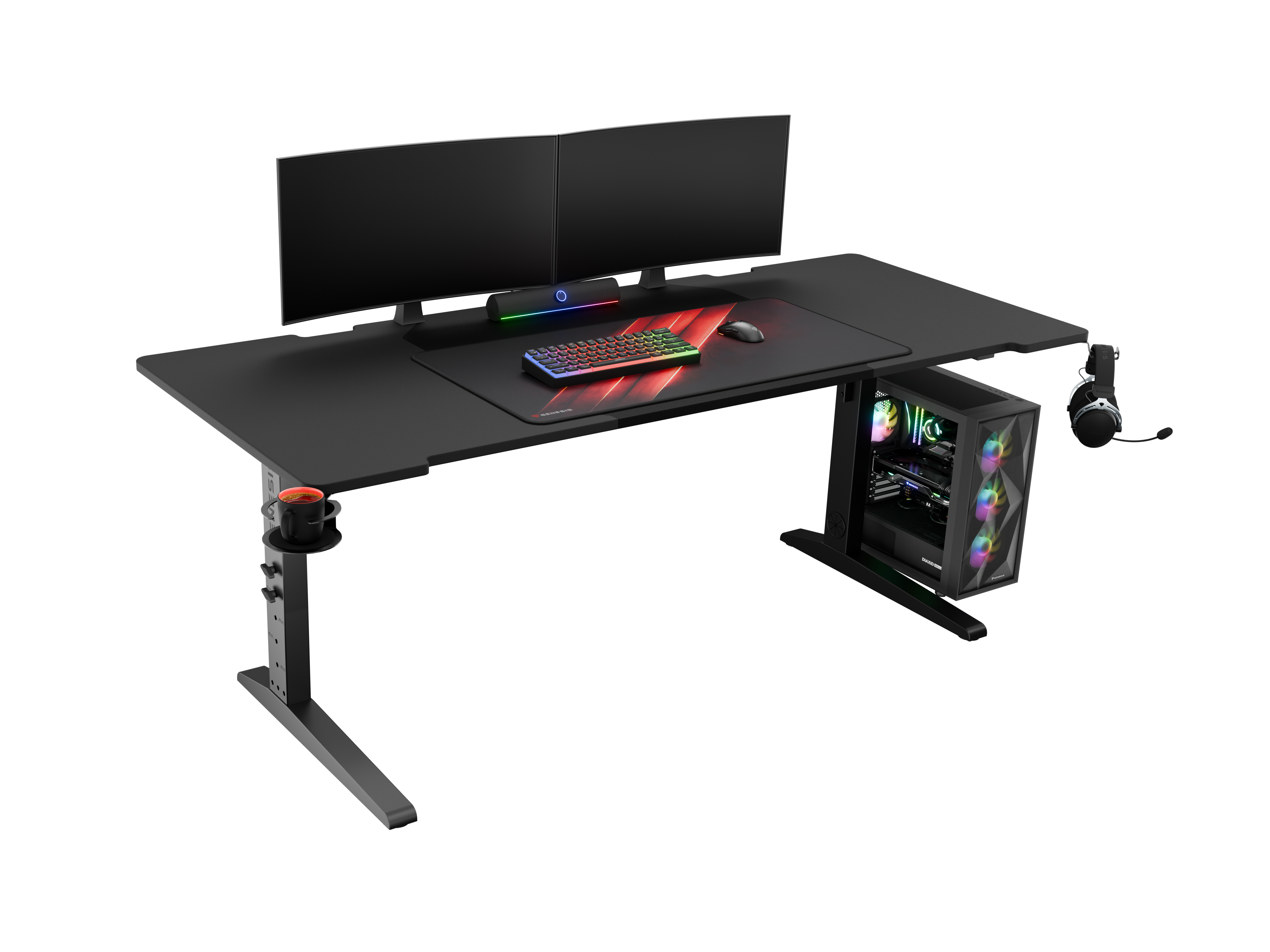 genesis modular gaming desk nds 2251 2