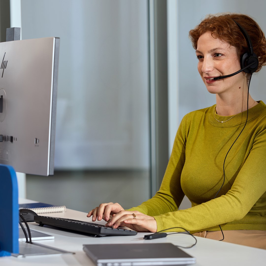 hp poly mission 415 monaural usb wired headset 3