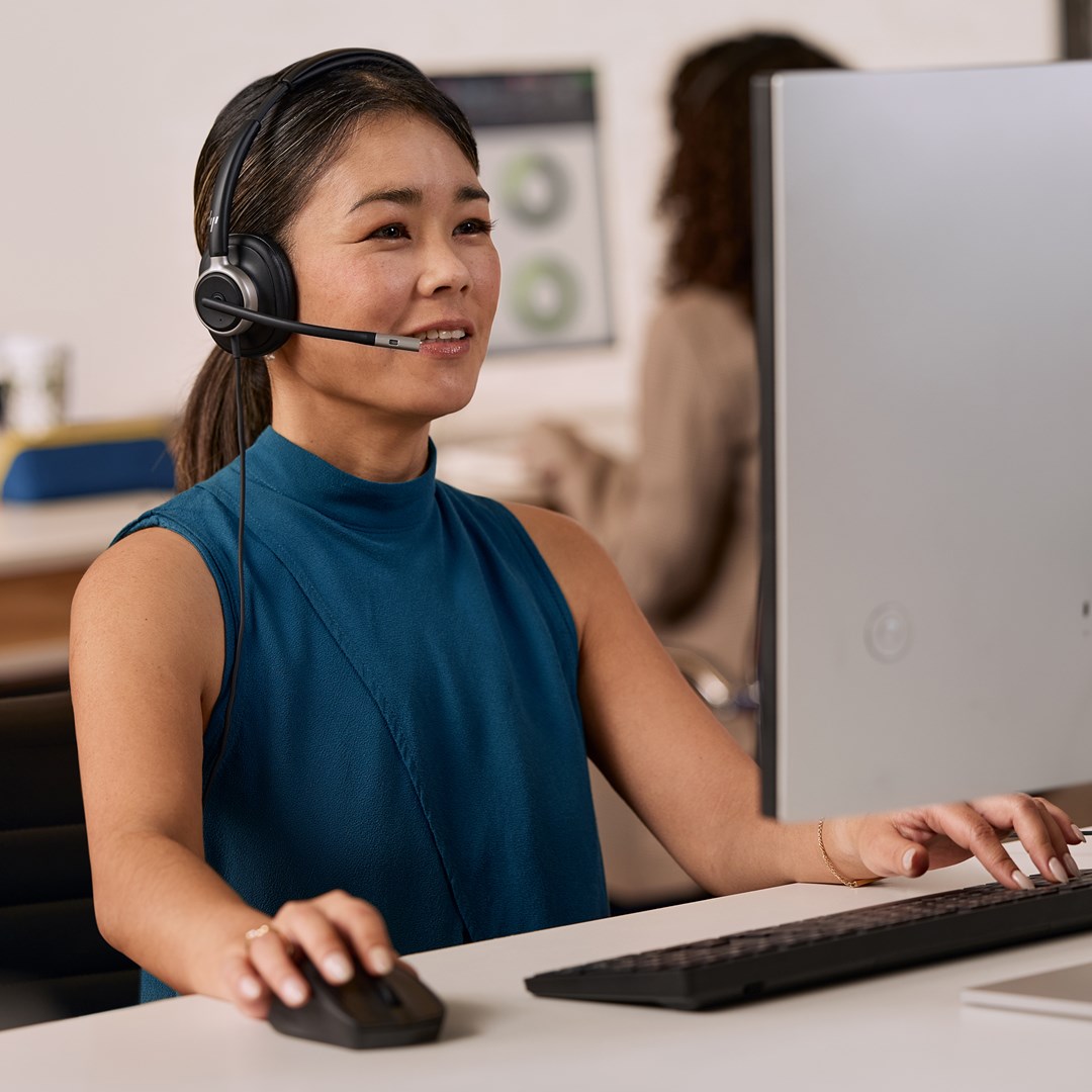 hp poly mission 815 monaural usb wired headset 3